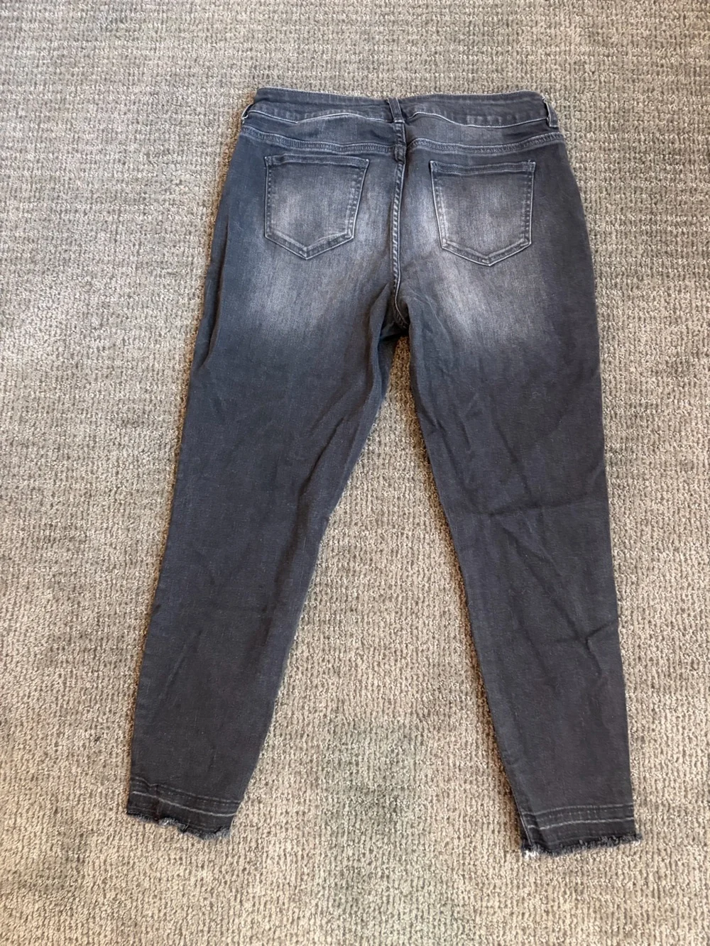 Maurices Classic DenimFlex Black Jeggings Skinny Jeans Size Large with Raw Hem - Picture 3 of 3